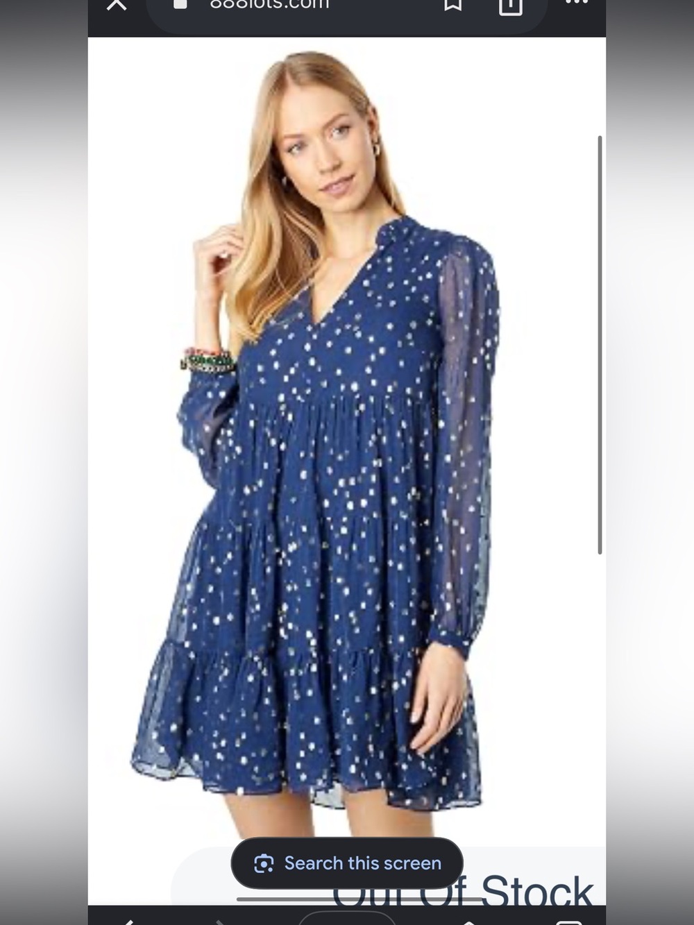 Lilly Pulitzer sarita  silk dress long sleeve